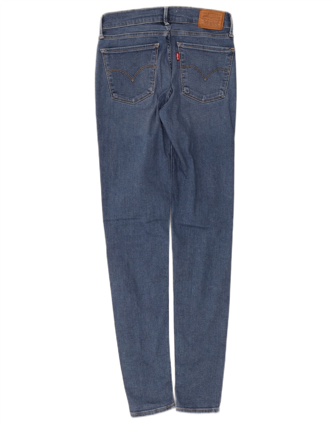 LEVI'S Dame 710 Super Skinny Jeans W27 L30 Blå Bomuld