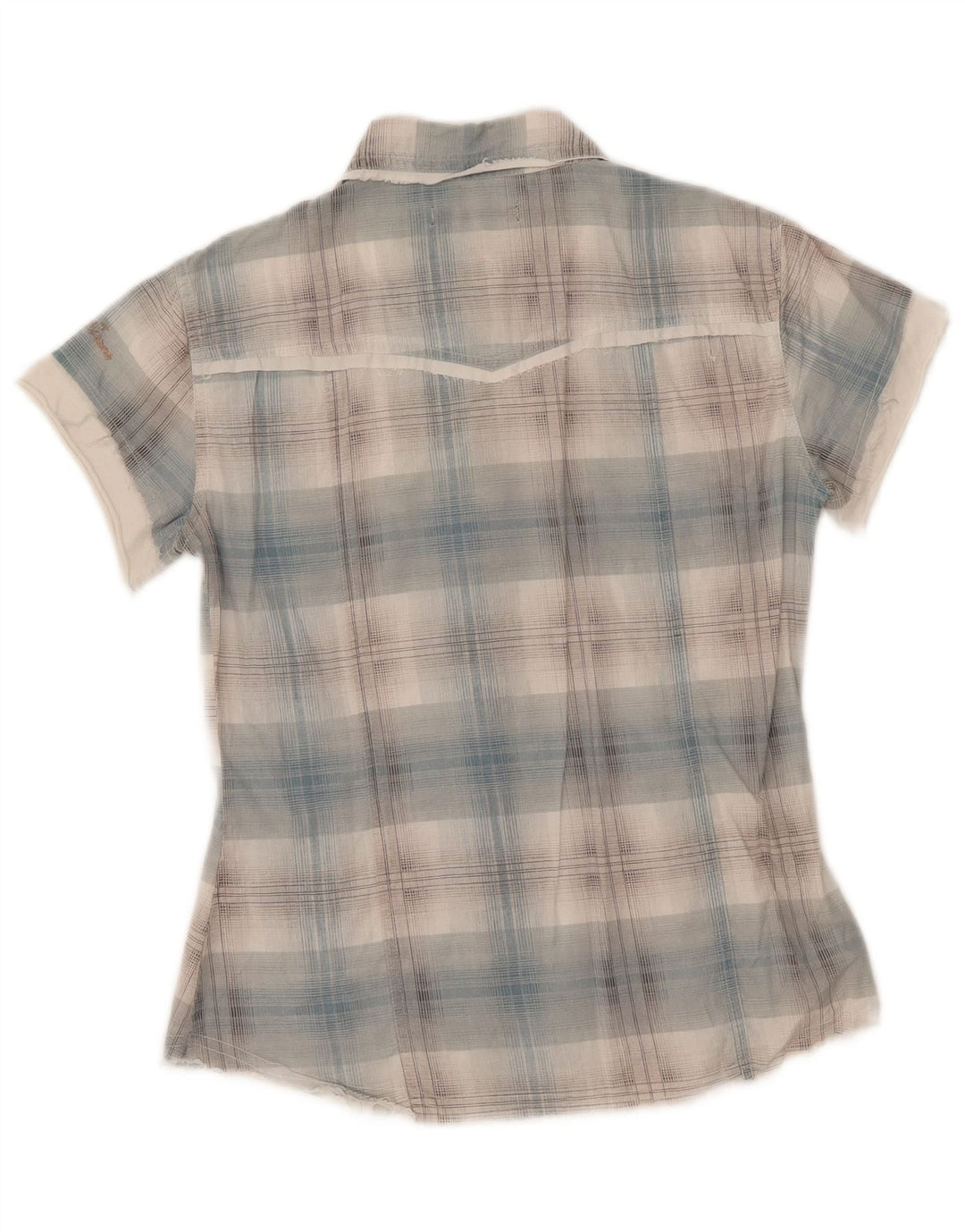 Rifle kortærmet skjorte til kvinder UK 12 Medium Blue Check