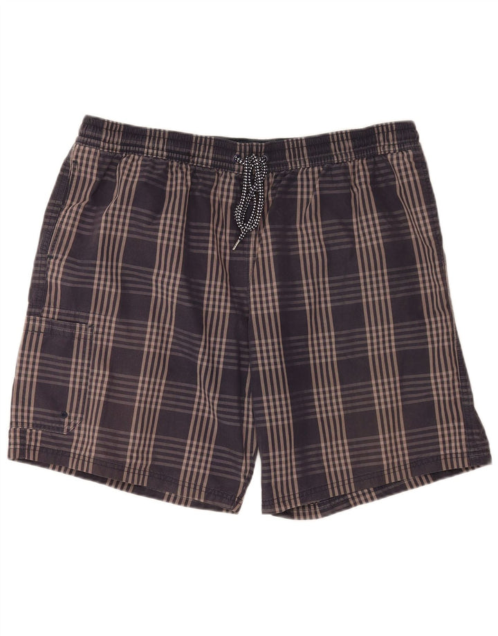 Marks & Spencer Herre Cargo svømmeshorts 2XL marineblå ternet bomuld