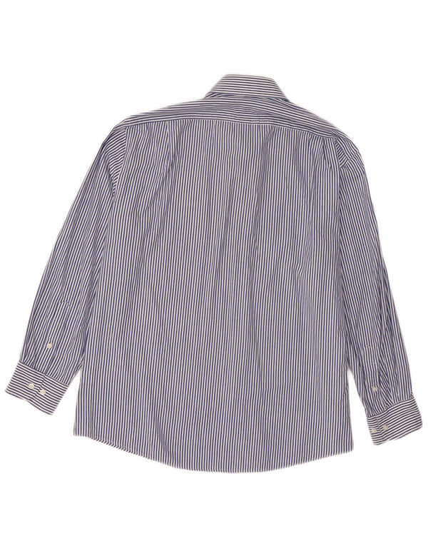 Dockers Herre Fitted Shirt Størrelse 16 16 1/2 Stor Blå Stribet Bomuld