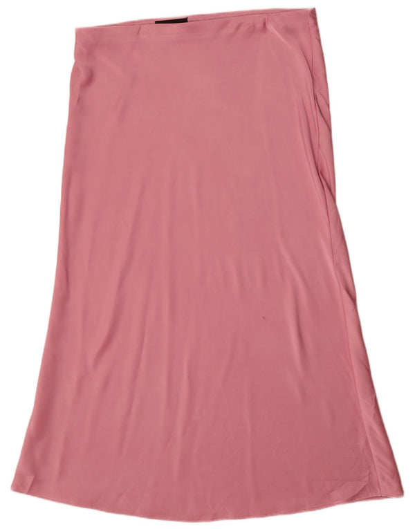 Zara Midi-nederdel med høj talje til kvinder XL W32 Pink Polyester