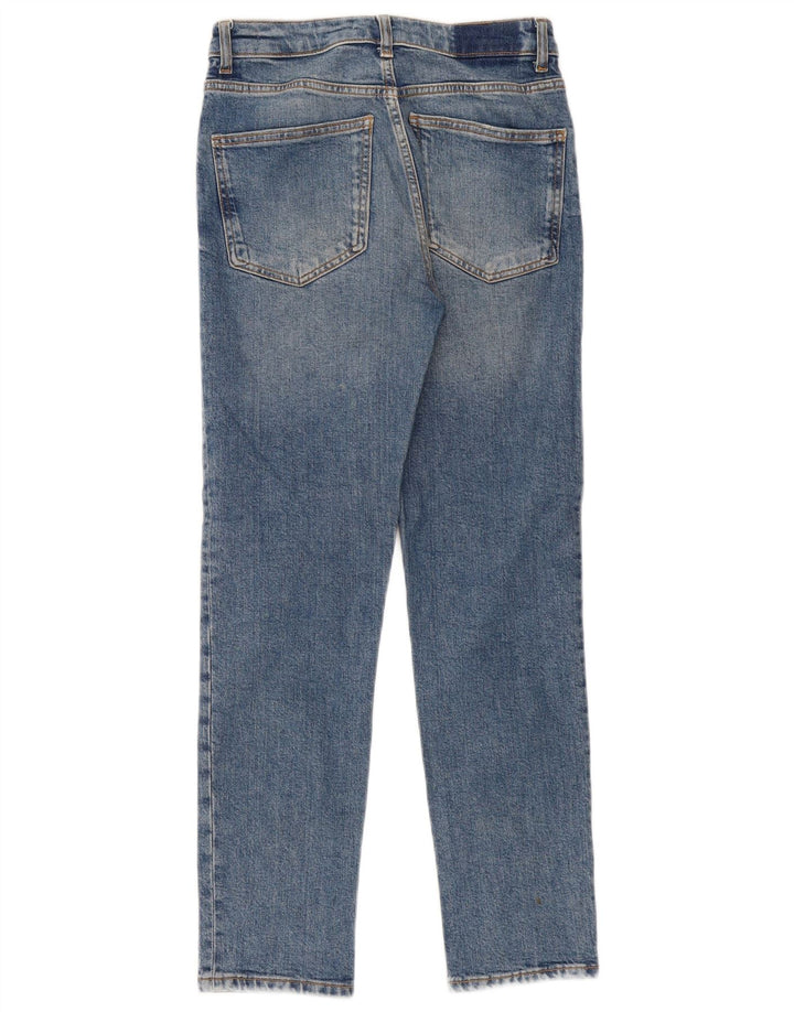 Zara Dame Distressed Slim Jeans EU 34 2XS W24 L28 Blå