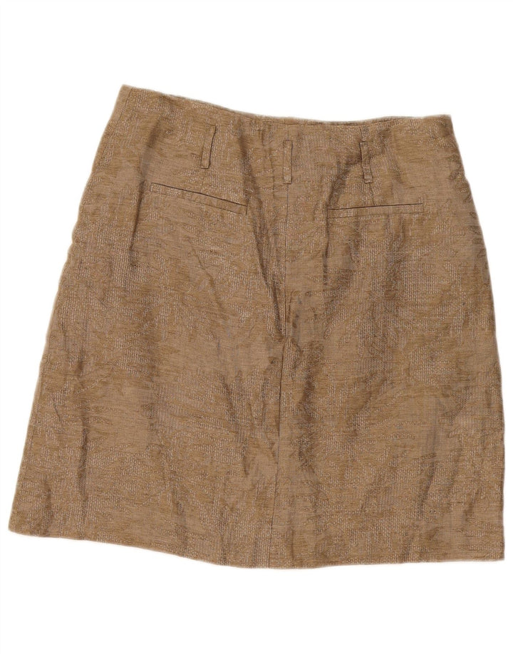 Massimo Dutti Dame Mini Nederdel W34 Stor Beige Blomster