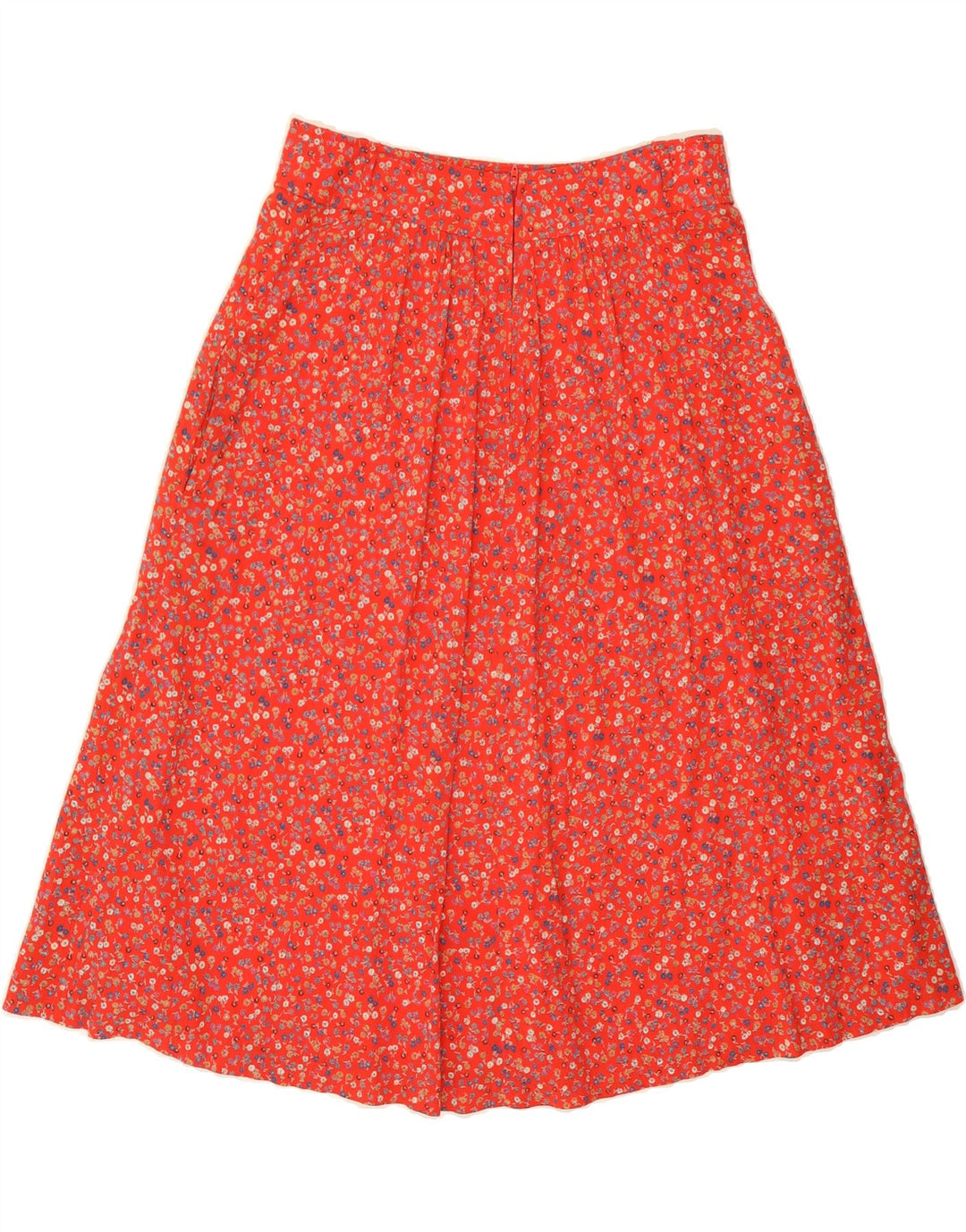 VINTAGE A-line nederdel til kvinder IT 42 Medium W30 Rød blomster