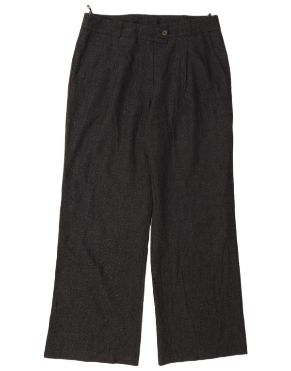 Marks & Spencer Kvinder Højtaljede Suit Bukser UK 14 Large W34 L33 Grå