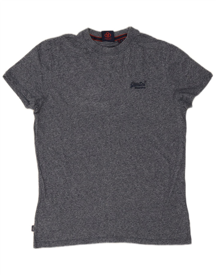 Superdry T-shirt top til mænd, lille marineblå flækket bomuld