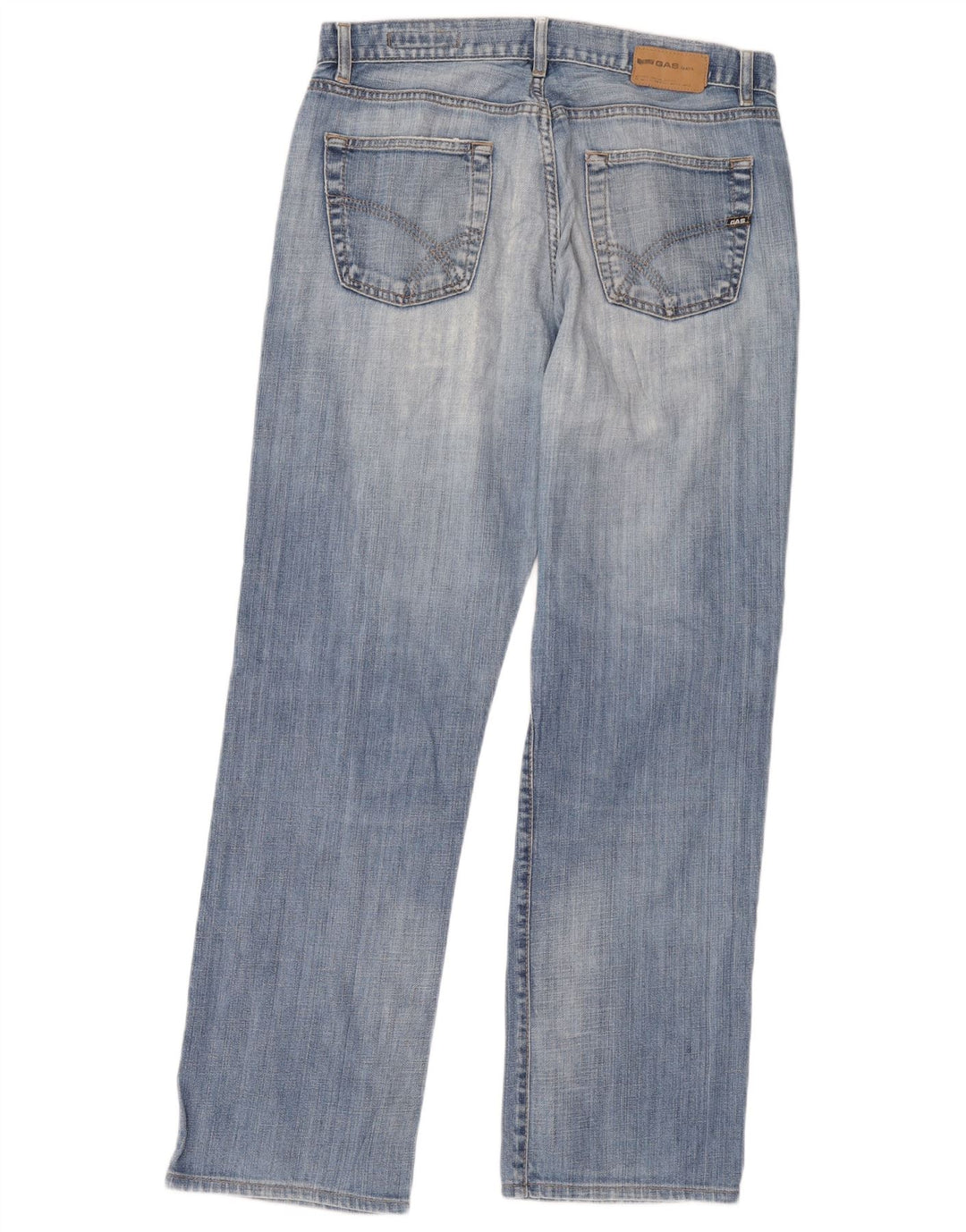 Gas Straight Jeans til mænd W32 L30 blå bomuld