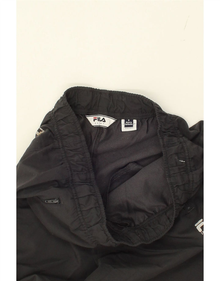 FILA Mens Tracksuit Trousers Small  Black Polyester Vintage Fila and Second-Hand Fila from Messina Hembry 