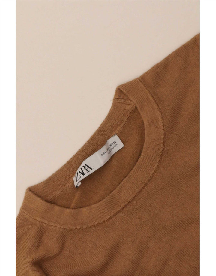 Zara Dame sweater med rund hals DK 12 Medium Brun