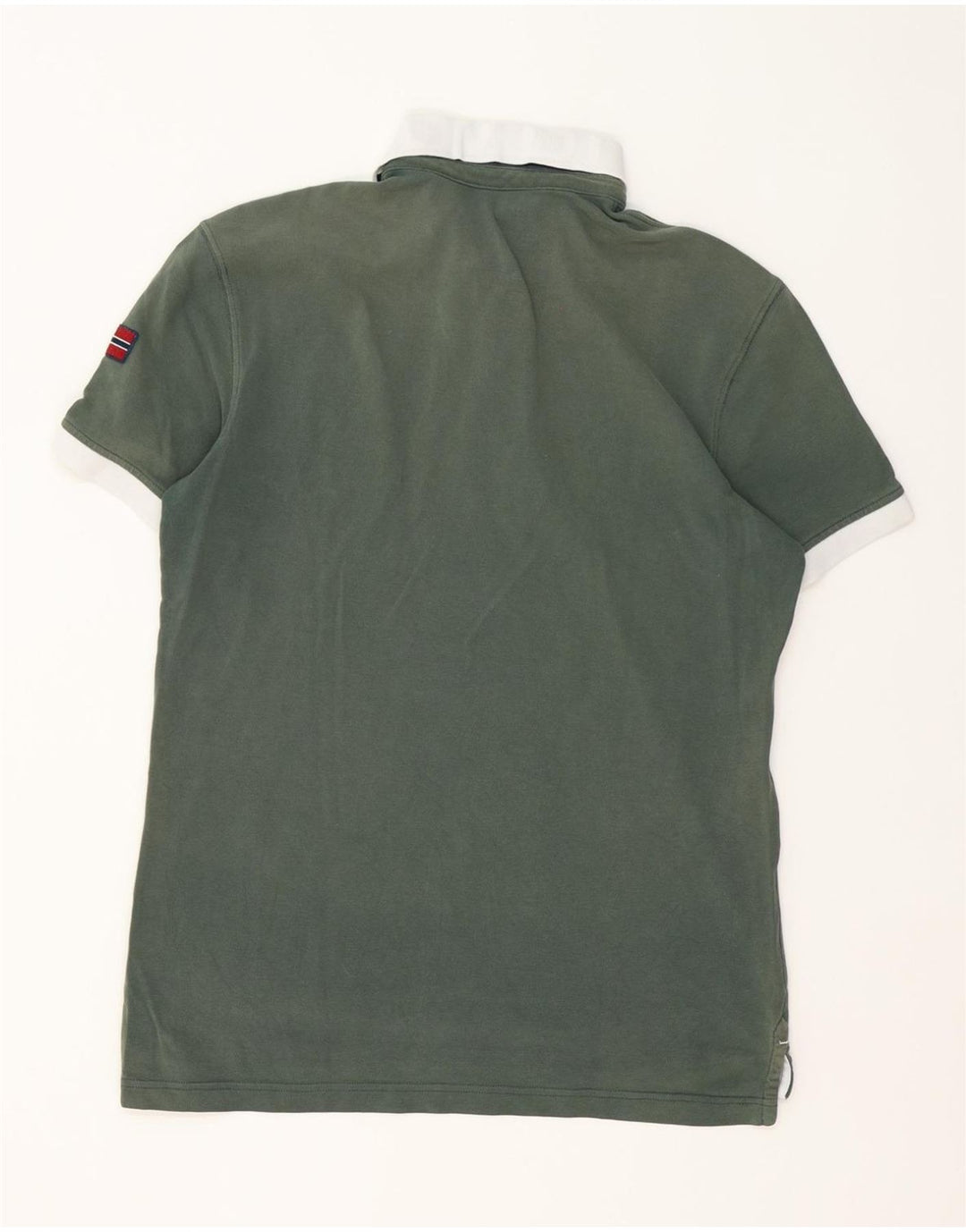 Napapijri Herre Rugby Polo Shirt Medium Green Colourblock