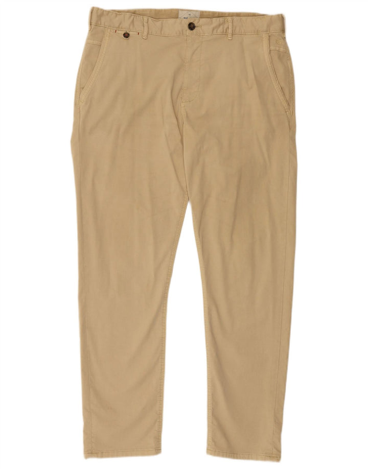 WHITE STUFF Mens Slim Chino Trousers W36 L31 Beige Cotton