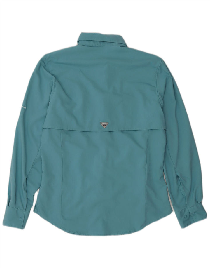 Columbia dameskjorte UK 10 Lille turkis polyester