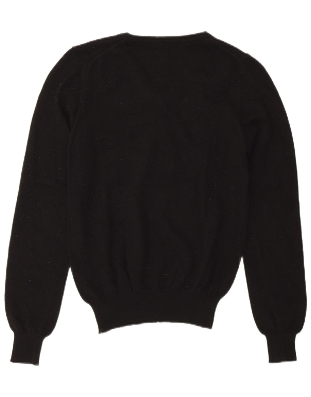 Fred Perry Womens Crop V-hals sweater UK 10 Small Black Merino Wool