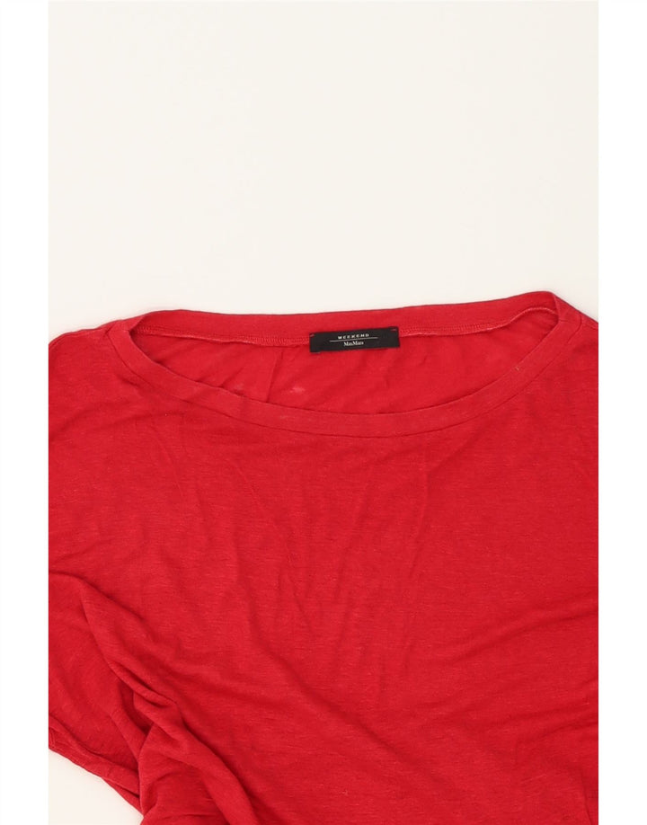 MAX MARA Womens Weekend Oversized T-Shirt Top UK 18 XL Red Vintage Max Mara and Second-Hand Max Mara from Messina Hembry 