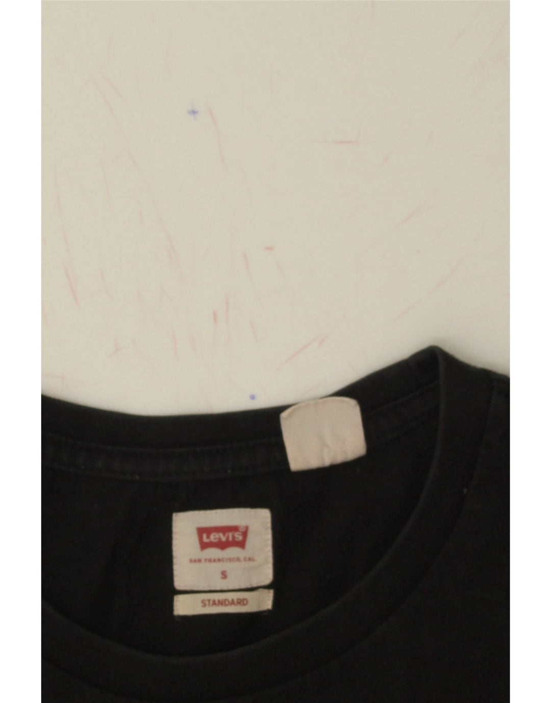 LEVI'S Mens Standard T-Shirt Top Small Black Cotton Vintage Levi's and Second-Hand Levi's from Messina Hembry 