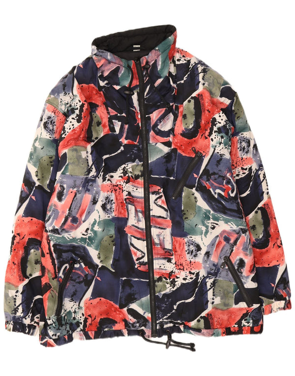 Vintage herre abstrakt mønster vindjakke UK 42 XL flerfarvet
