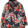 Vintage herre abstrakt mønster vindjakke UK 42 XL flerfarvet