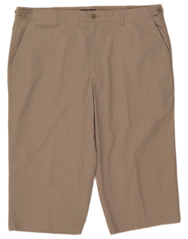 Marks & Spencer Mens Blue Harbour Chino Shorts W40 XL Beige Cotton