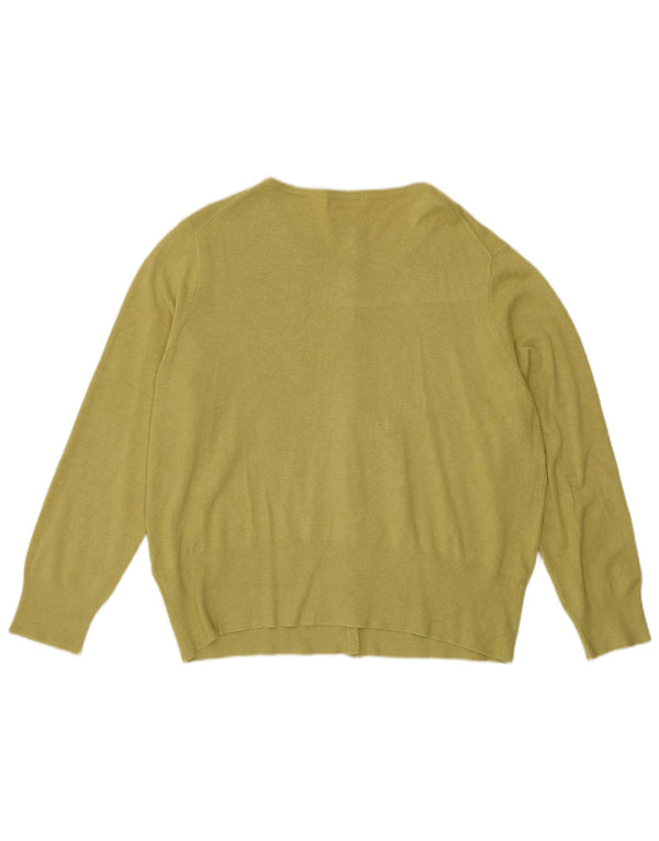 Marks & Spencer Dame Cardigan Sweater UK 20 2XL Grøn viskose
