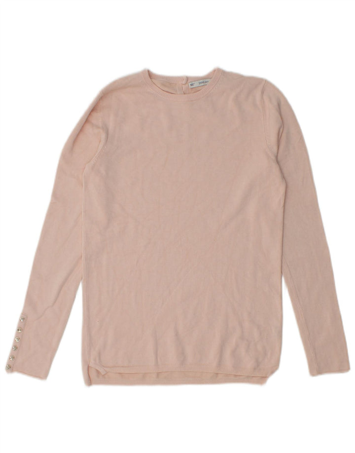 Zara Dame sweater med rund hals DK 12 Medium Pink