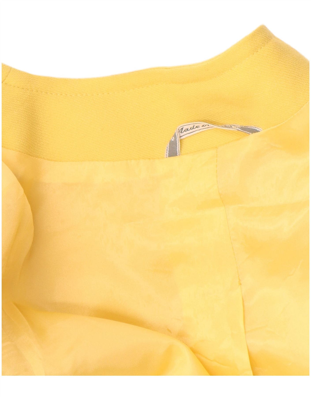 Vintage dame 4-knaps blazerjakke UK 16 Large Yellow