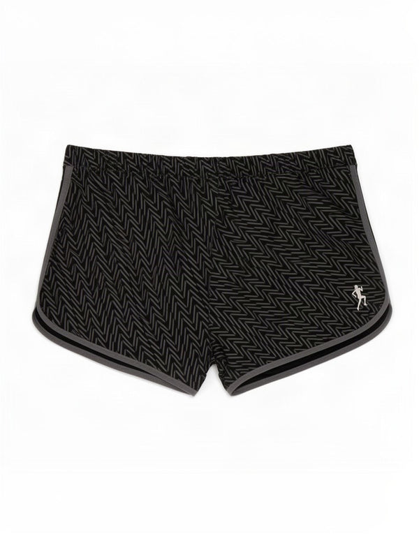 Adidas Dame Climalite Sport Shorts UK 14 Large Black Chevron Polyester