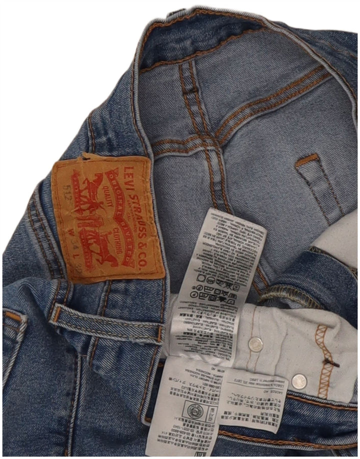 Levi's Herre 512 Slim Tapered Jeans W34 L30 Blå Bomuld