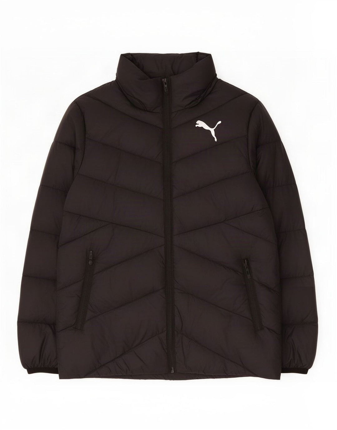 Puma piger grafisk polstret jakke 9-10 år sort nylon