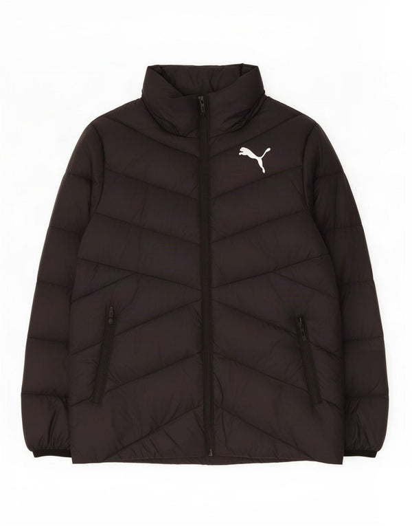 Puma piger grafisk polstret jakke 9-10 år sort nylon
