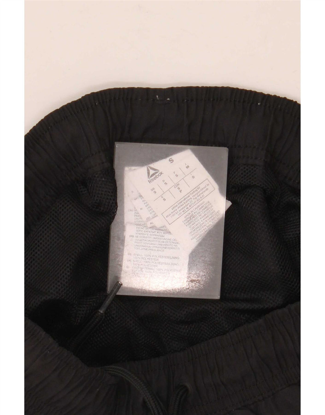 Reebok Herre grafiske sportsshorts Små sorte polyester