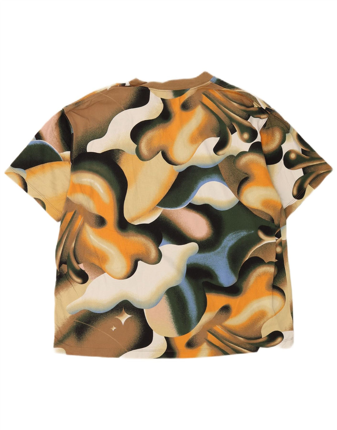 Jordan Herre abstrakt mønster Loose Fit T-shirt Top Stor Beige