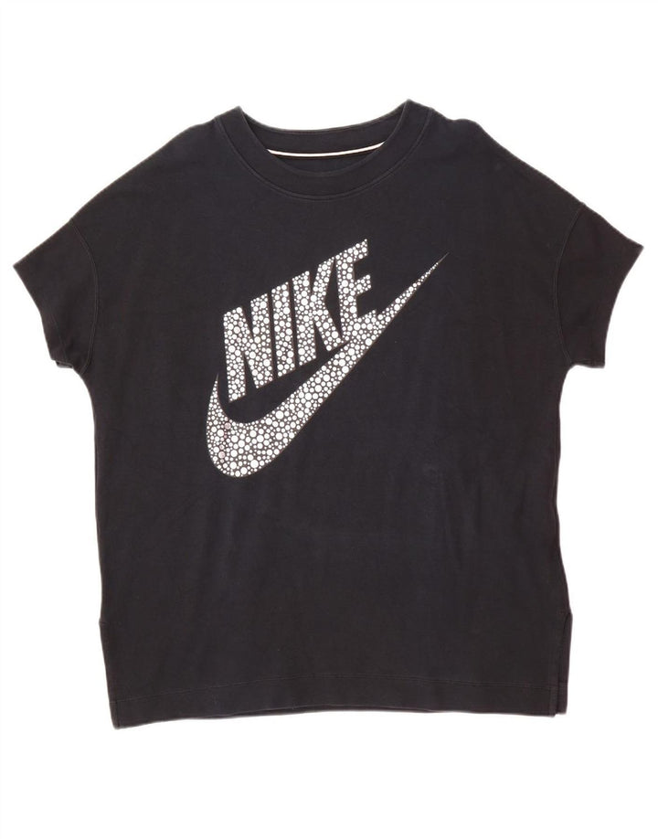 NIKE Mens Graphic T-Shirt Top XL Black Cotton