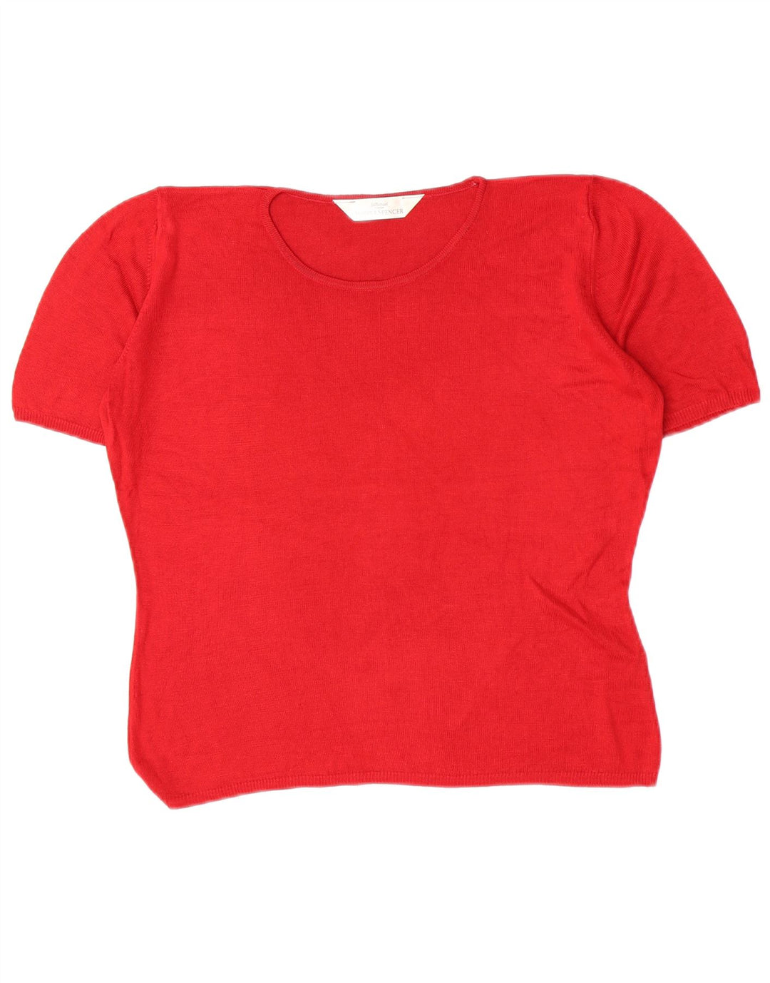 Marks & Spencer T-shirt top til kvinder DK 14 Stor rød viskose