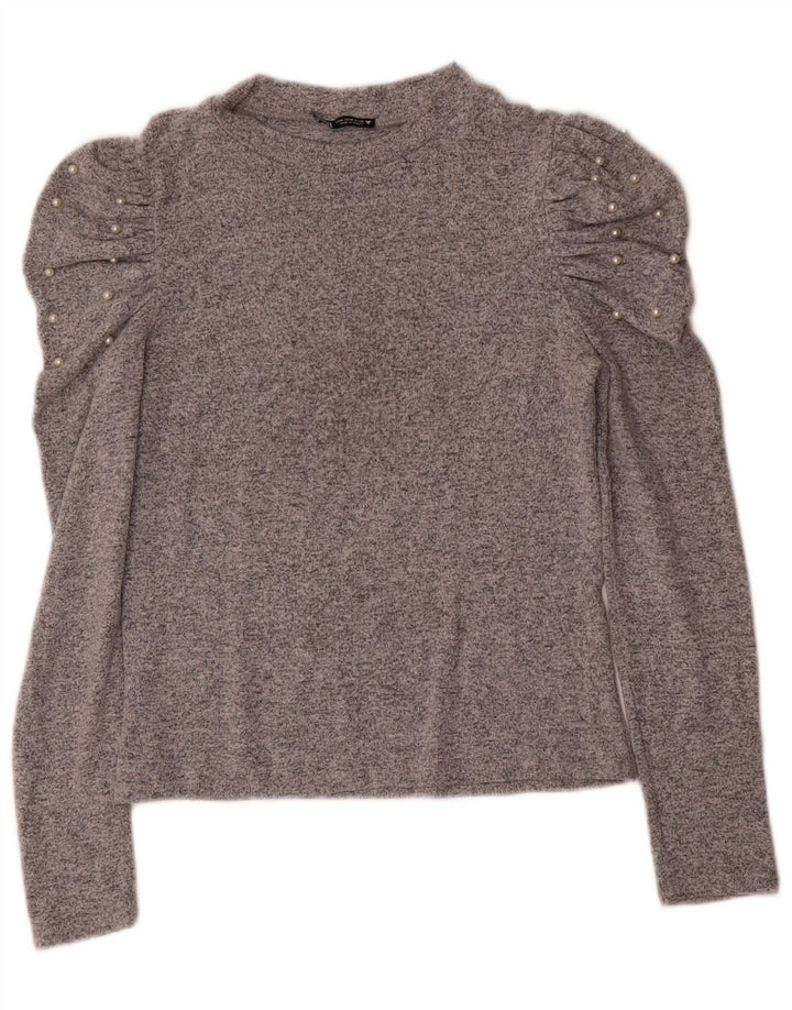 Zara Dametrøjetrøje med rund hals DK 12 Medium Grå