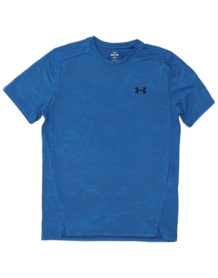 Under Armour Herre T-Shirt Top Lille Blå Camouflage Polyester
