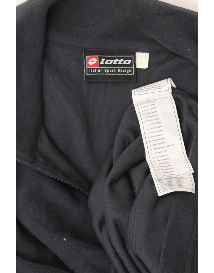 LOTTO Herre lynlås hals fleece jumper stor marineblå polyester