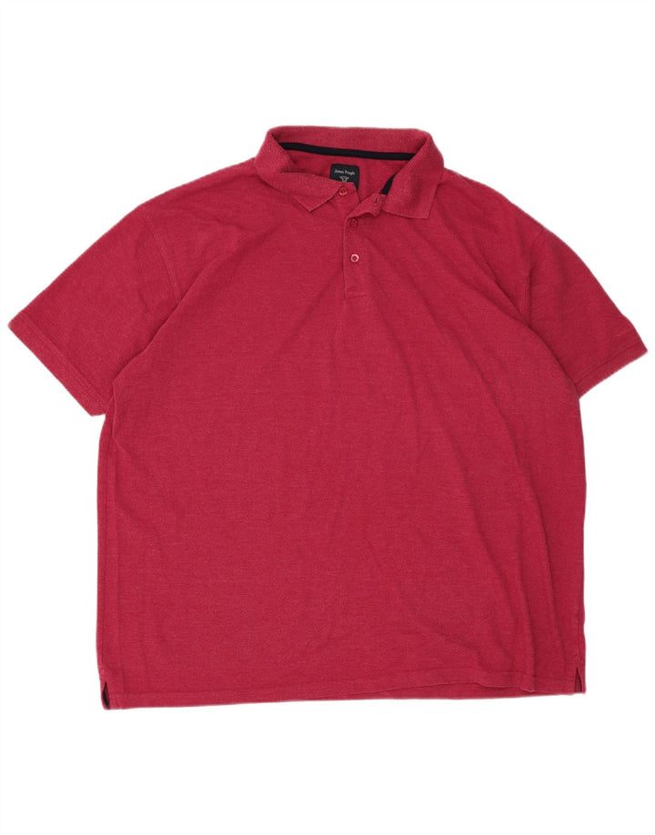 Pringle Polo Shirt til mænd 2XL Pink Bomuld