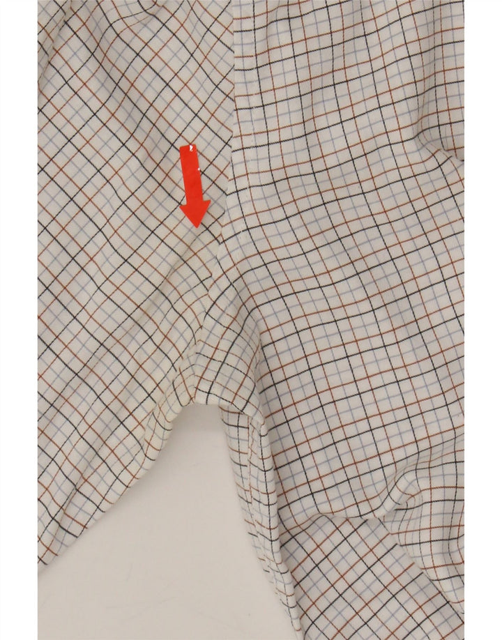 TOMMY HILFIGER Mens Tailored Shirt Size 37 14 1/2 Small White Check Cotton Vintage Tommy Hilfiger and Second-Hand Tommy Hilfiger from Messina Hembry 