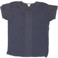 J. CREW Womens T-Shirt Top UK 10 Small Navy Blue Polyester Vintage J. Crew and Second-Hand J. Crew from Messina Hembry 