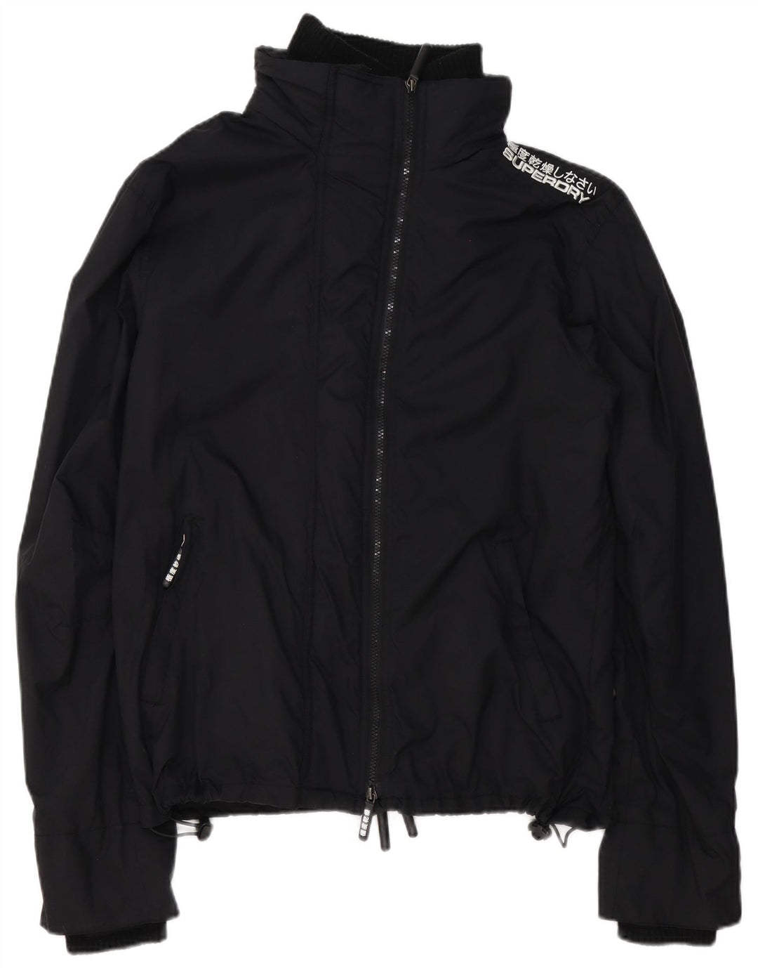 Superdry Grafisk regnjakke til mænd UK 42 XL sort nylon