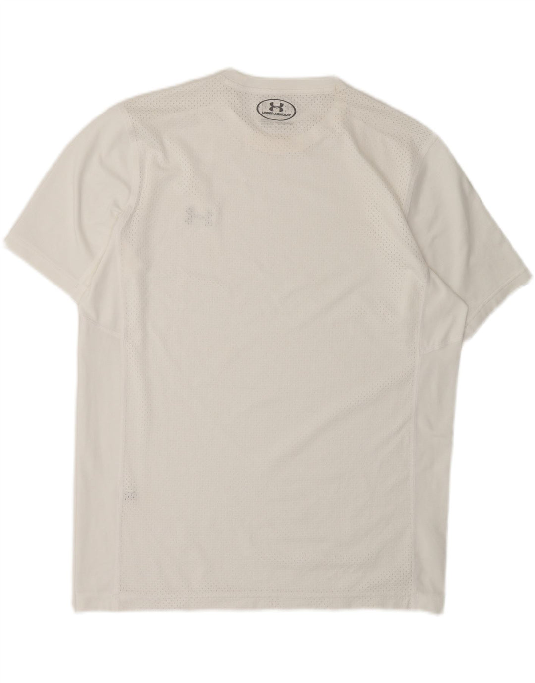 UNDER ARMOUR Mens Heat Gear T-Shirt Top Large White Vintage Under Armour and Second-Hand Under Armour from Messina Hembry 