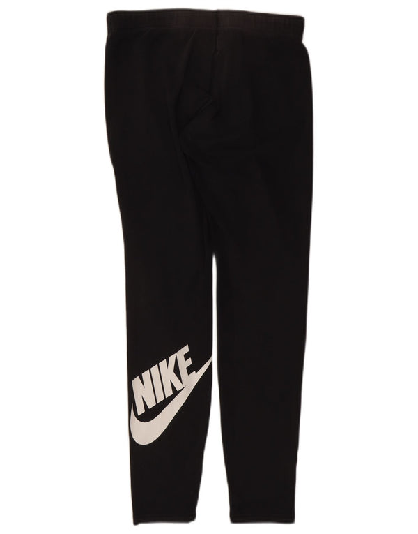 Nike Dame Grafiske Leggings UK 14 Large Black Bomuld