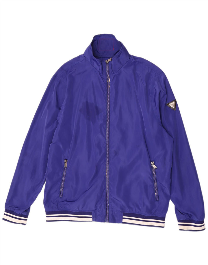 Guess Træningsdragt til mænd Topjakke 2XL Blå Colourblock Polyester