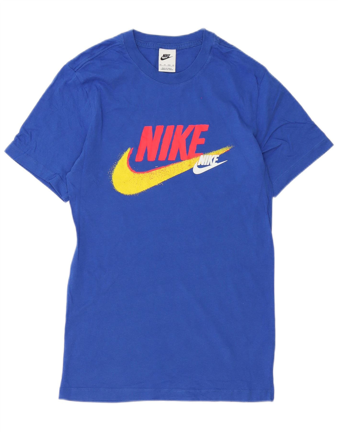 Nike Grafisk T-Shirt Top XS Blå Bomuld