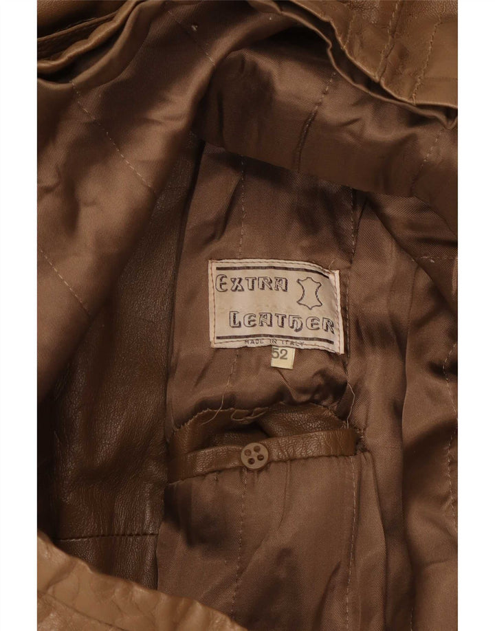 Vintage herre læderjakke IT 52 XL Brun