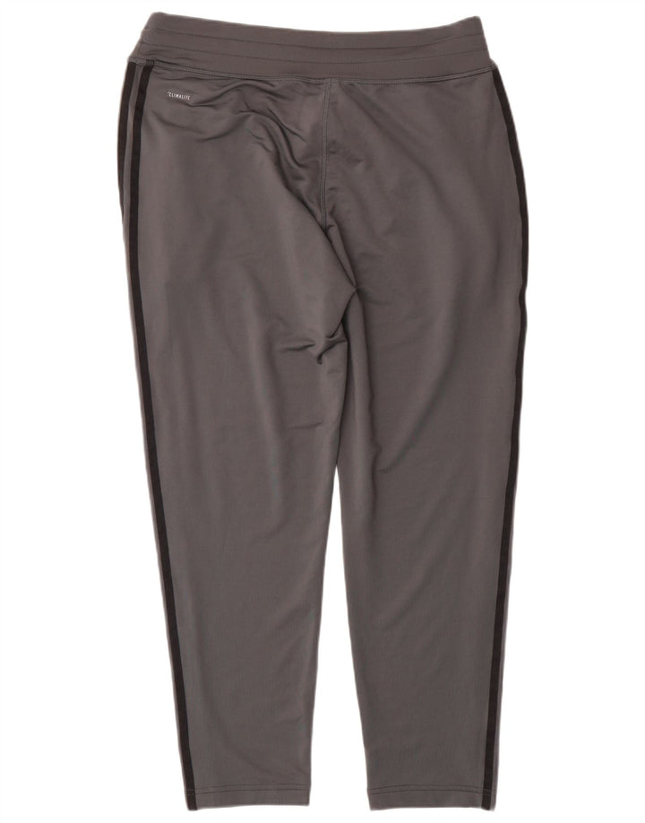 ADIDAS Womens Climalite Tracksuit Trousers UK 14 Medium  Grey Polyester