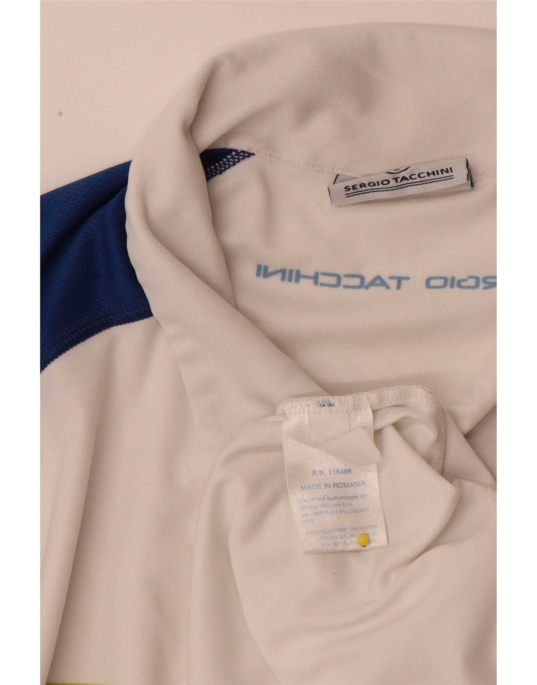 Sergio Tacchini Poloskjorte til mænd Stor hvid Colourblock Polyester