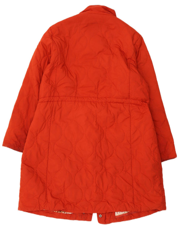 Marks & Spencer Dame Per Una Duffle Windbreaker Coat UK 16 Large Orange