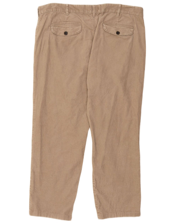 Marks & Spencer Herre Regular Fit Corduroy Bukser W40 L29 Beige Bomuld