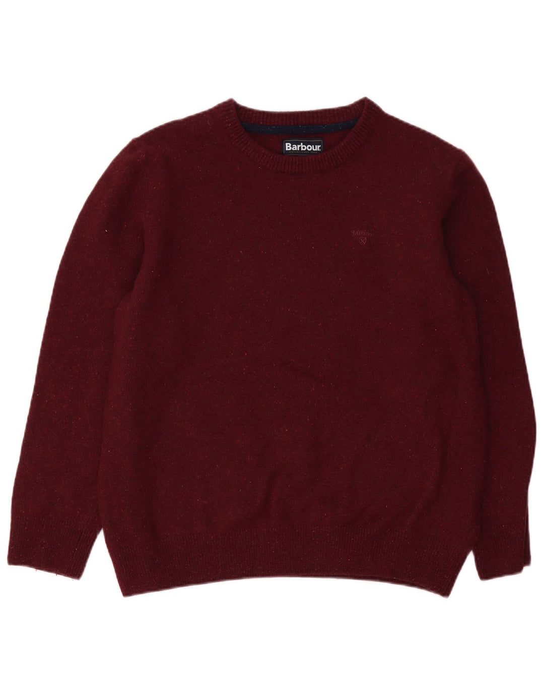 Barbour Herre Crew Neck trøje Sweater Medium Burgundy Uld